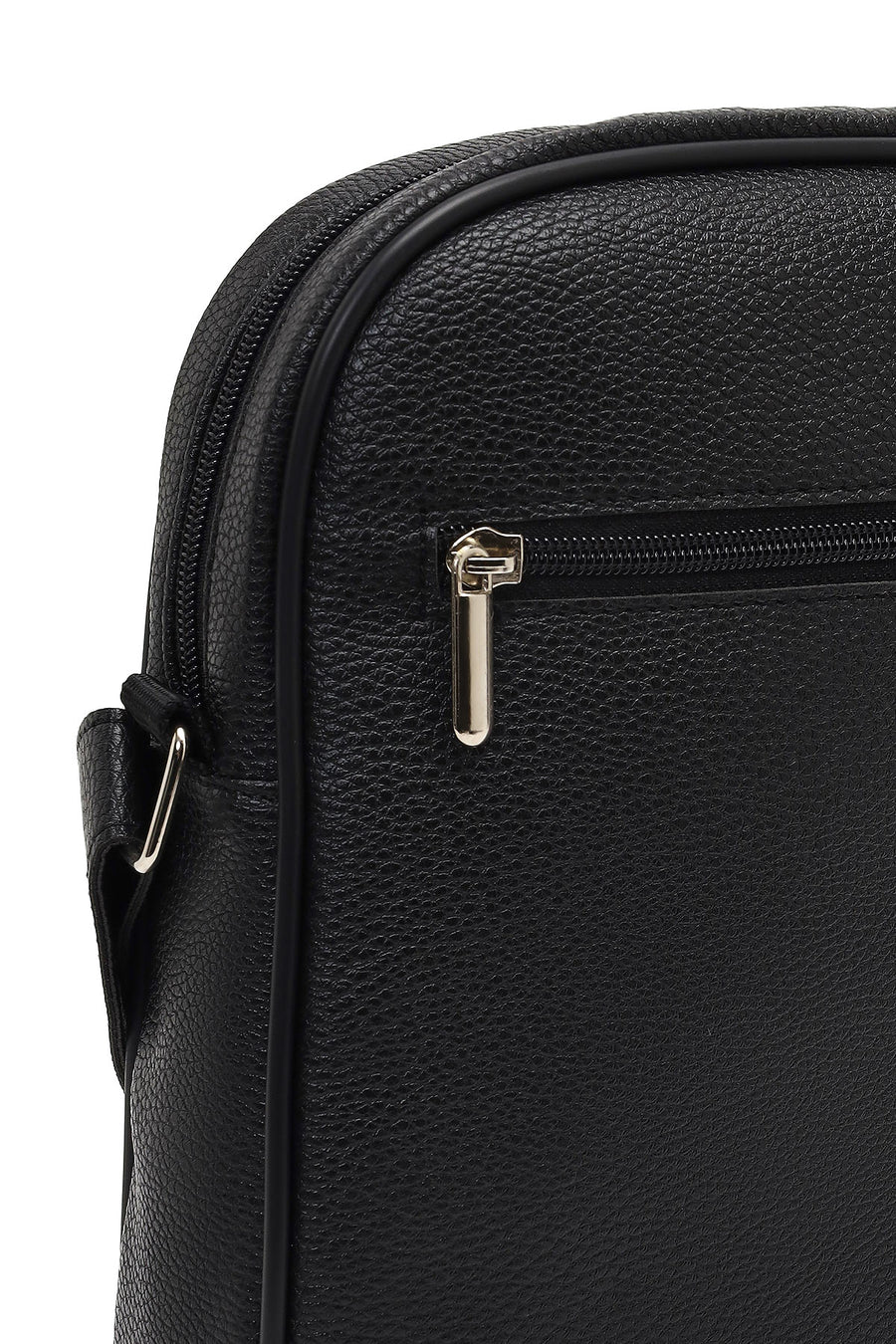 Men's Black Long Strap Crossbody Bag