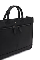 Erkek Siyah Uzun Askılı Deri Evrak Çantası | Derimod