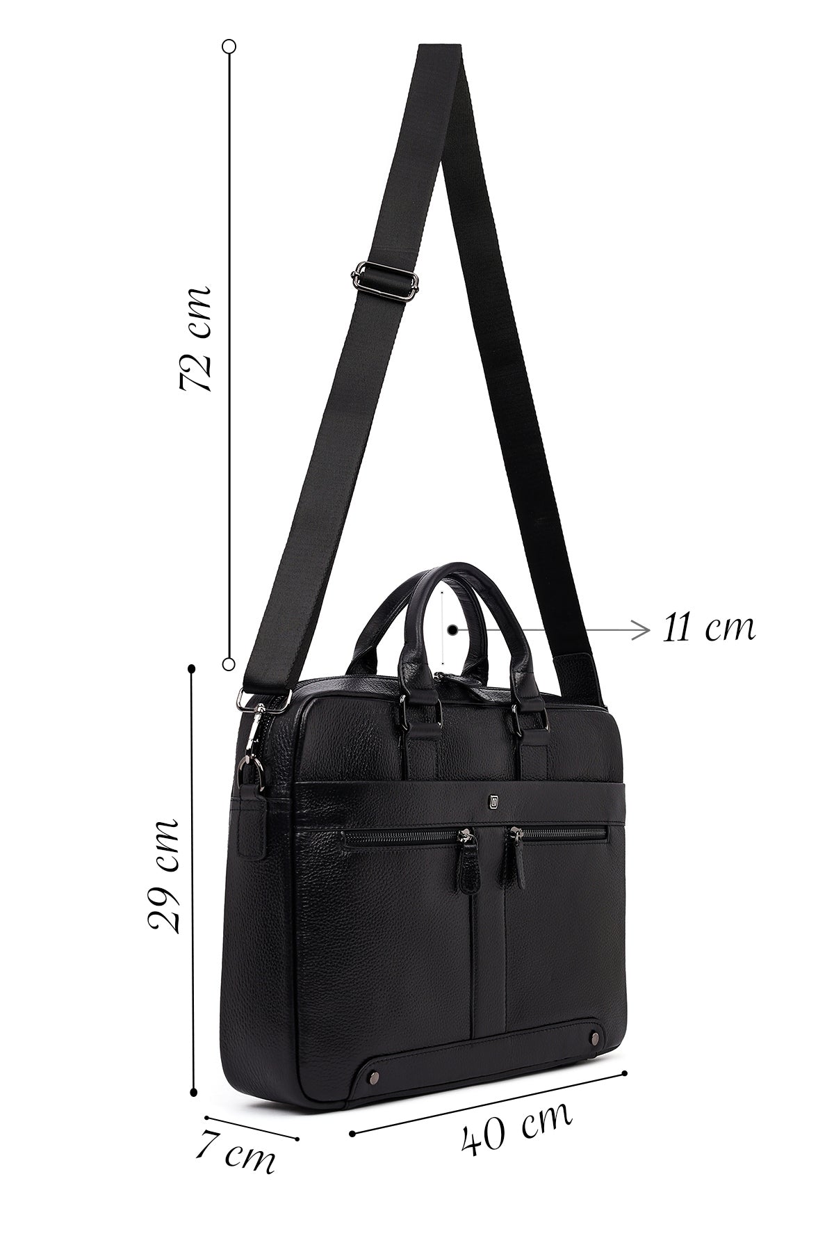 Erkek Siyah Deri Laptop Çantası