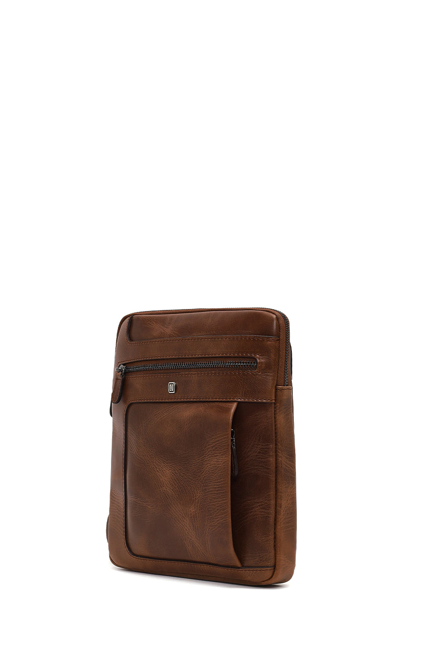 Men's Brown Long Strap Leather Shoulder Bag