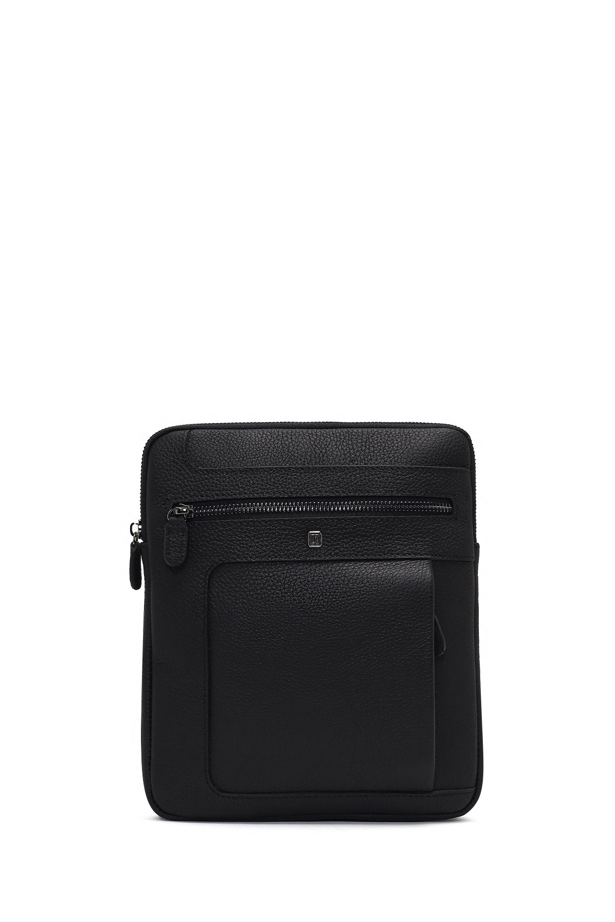 Erkek Siyah Uzun Askılı Deri Omuz Çantası