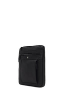 Erkek Siyah Uzun Askılı Deri Omuz Çantası | Derimod