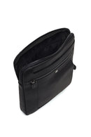 Erkek Siyah Uzun Askılı Deri Omuz Çantası | Derimod