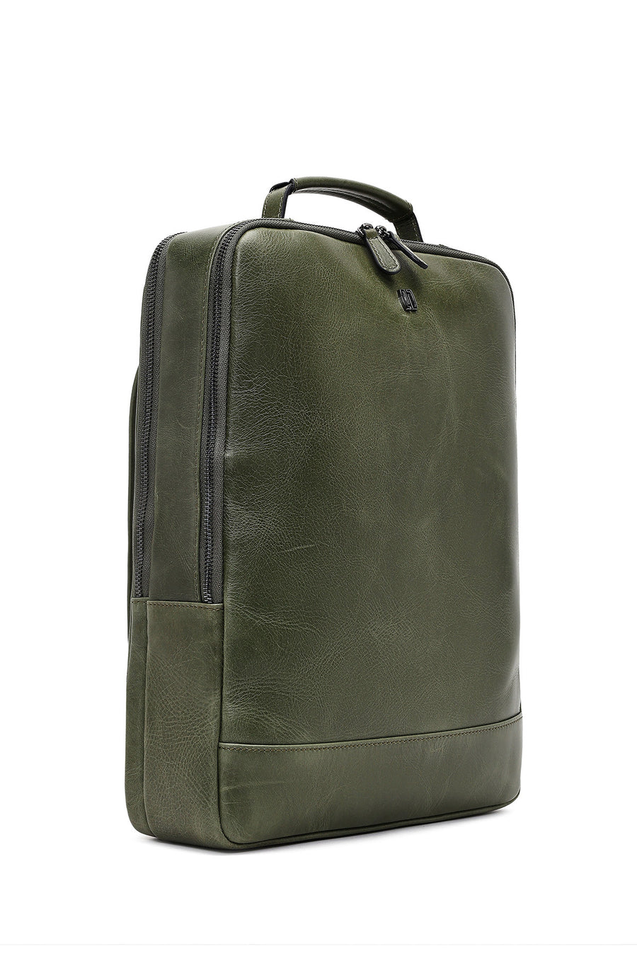 Men's Green Leather Backpack