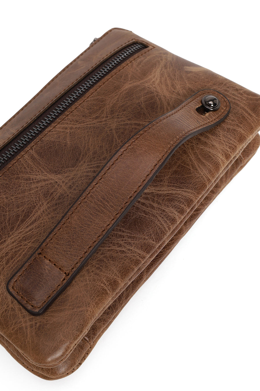 Male Brown Leather Handbag