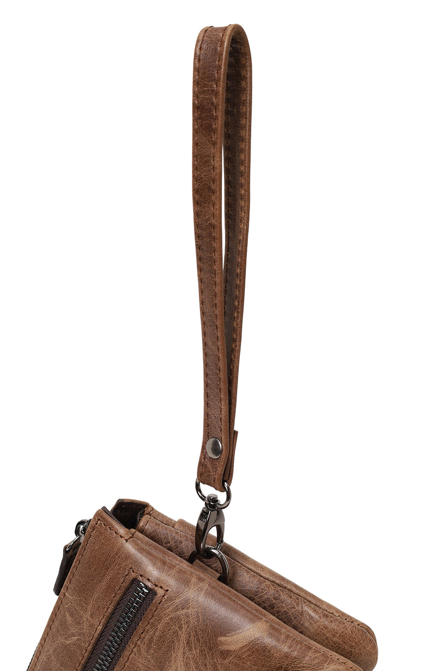 Male Brown Leather Handbag