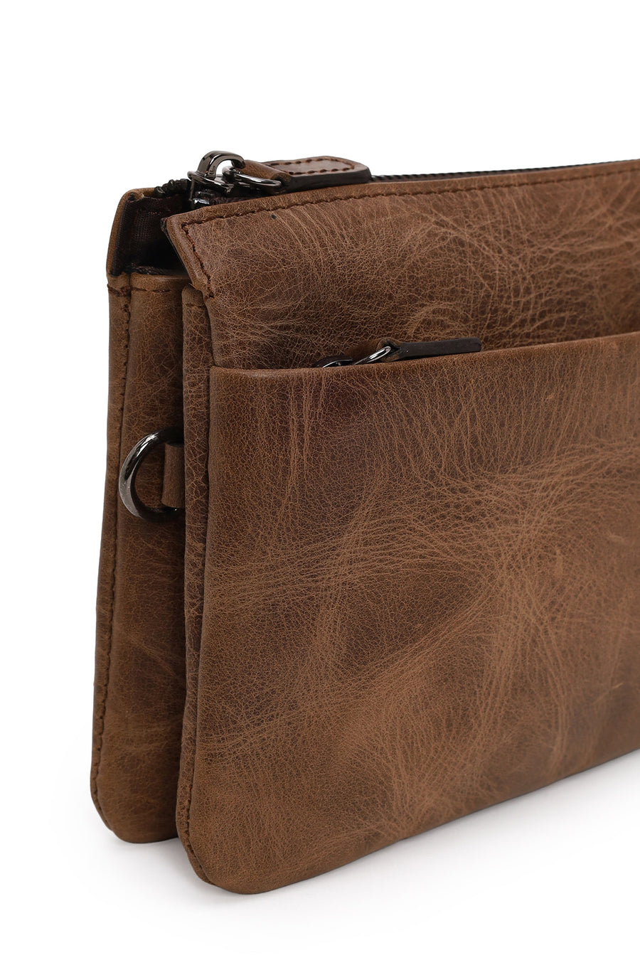 Male Brown Leather Handbag