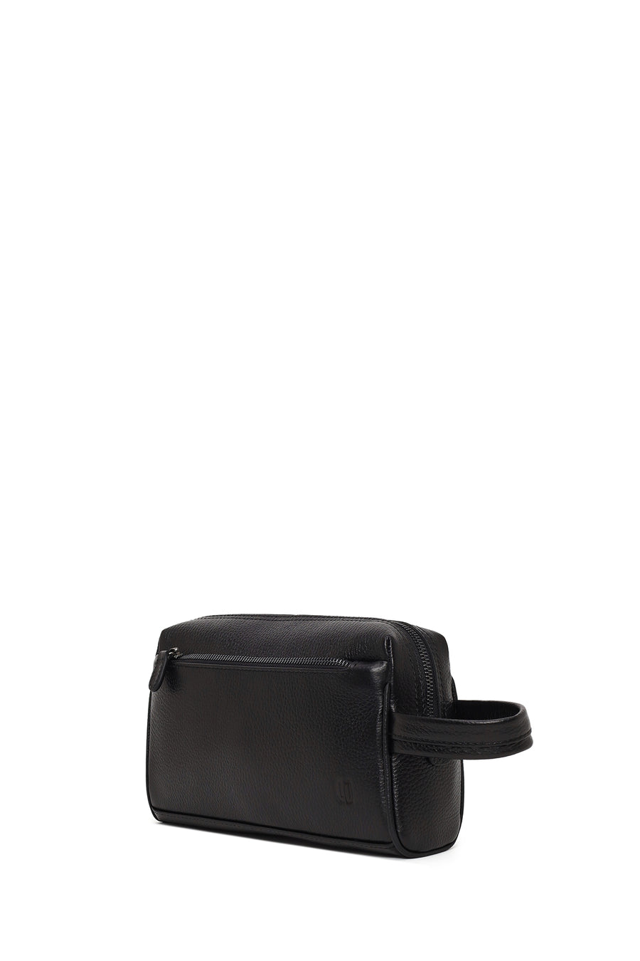 Male Black Leather Mini Handbag