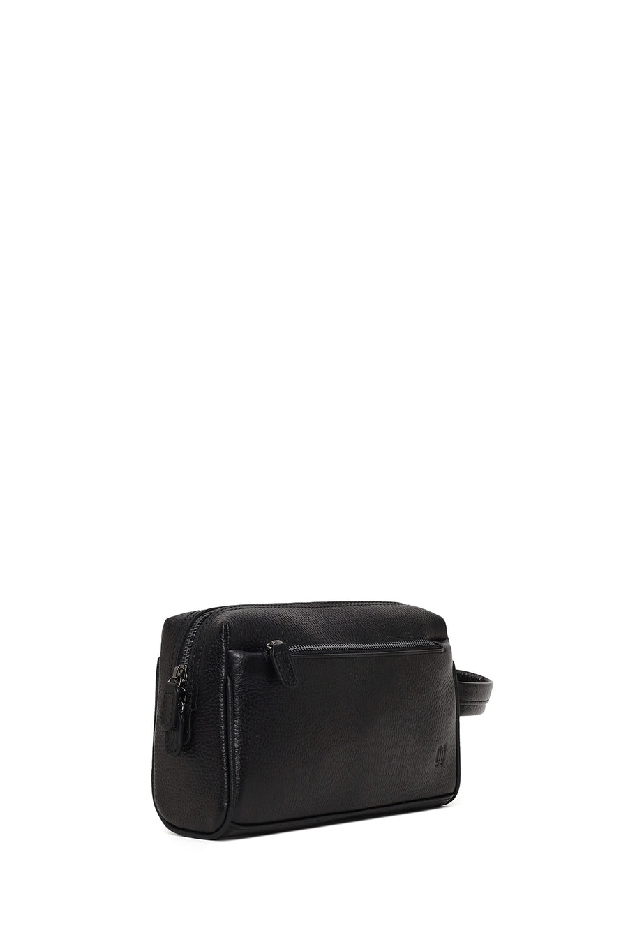 Male Black Leather Mini Handbag