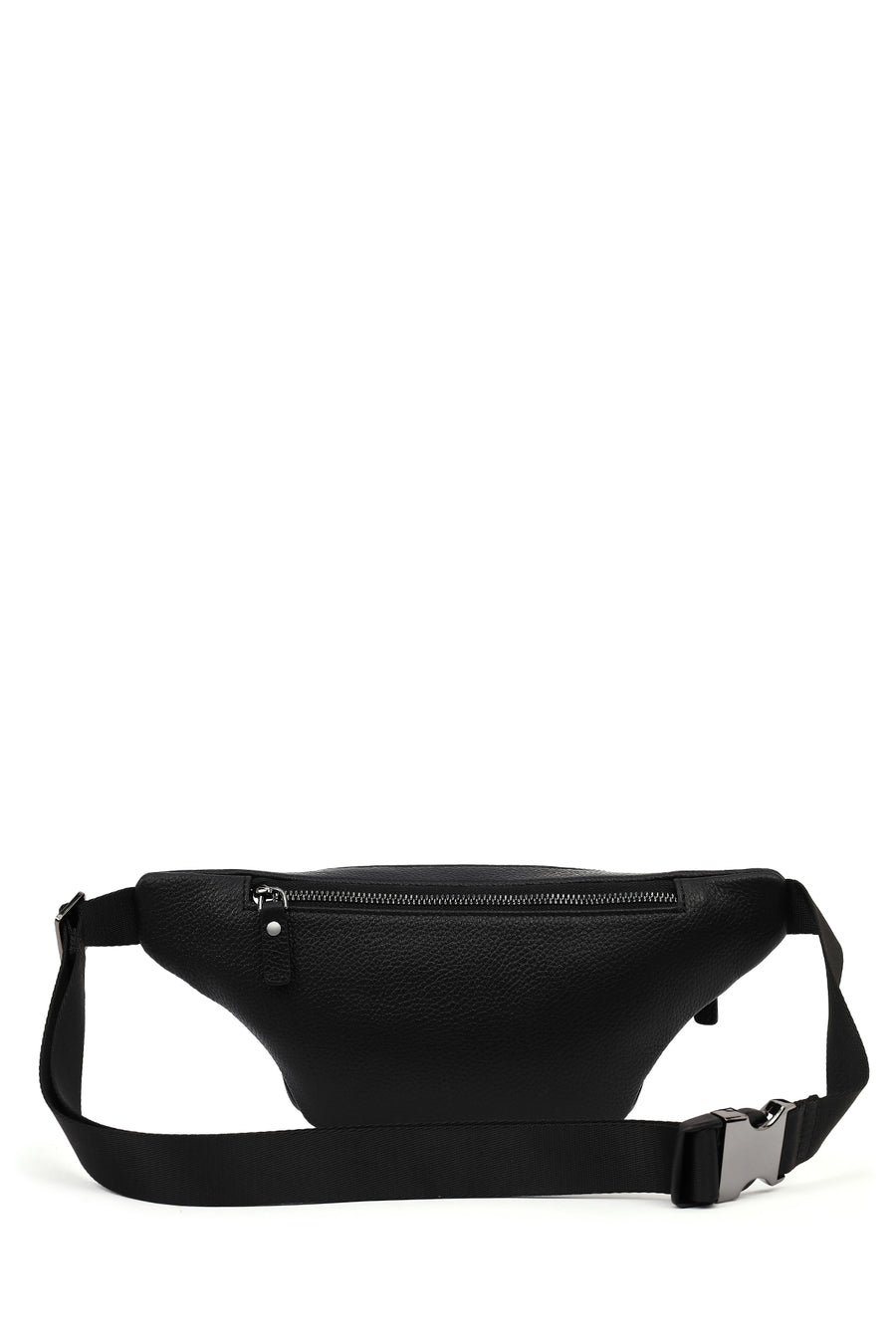 Men's Black Leather Mini Waist Bag