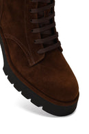 Kadın Kahverengi Fermuarlı Kalın Tabanlı Süet Deri Postal Bot | Derimod