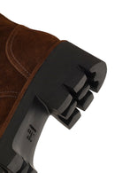 Kadın Kahverengi Fermuarlı Kalın Tabanlı Süet Deri Postal Bot | Derimod