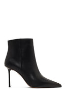 Kadın Siyah Fermuarlı İnce Topuklu Deri Bot | Derimod