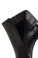 Kadın Siyah Fermuarlı İnce Topuklu Deri Bot | Derimod