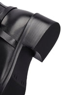 Women's Black Buckled Leather Boot | Derimod