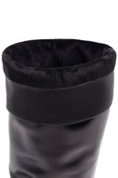 Women's Black Buckled Leather Boot | Derimod