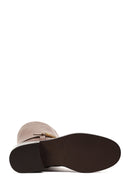 Kadın Kahverengi Tokalı Deri Çizme | Derimod