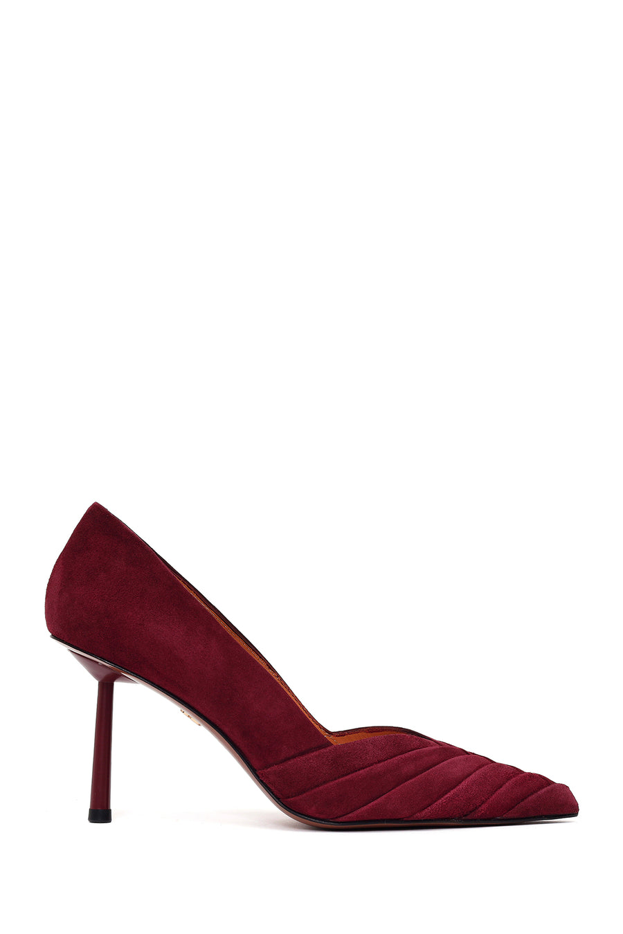 Kadın Bordo İnce Topuklu Süet Deri Stiletto 25WFD102110 | Derimod