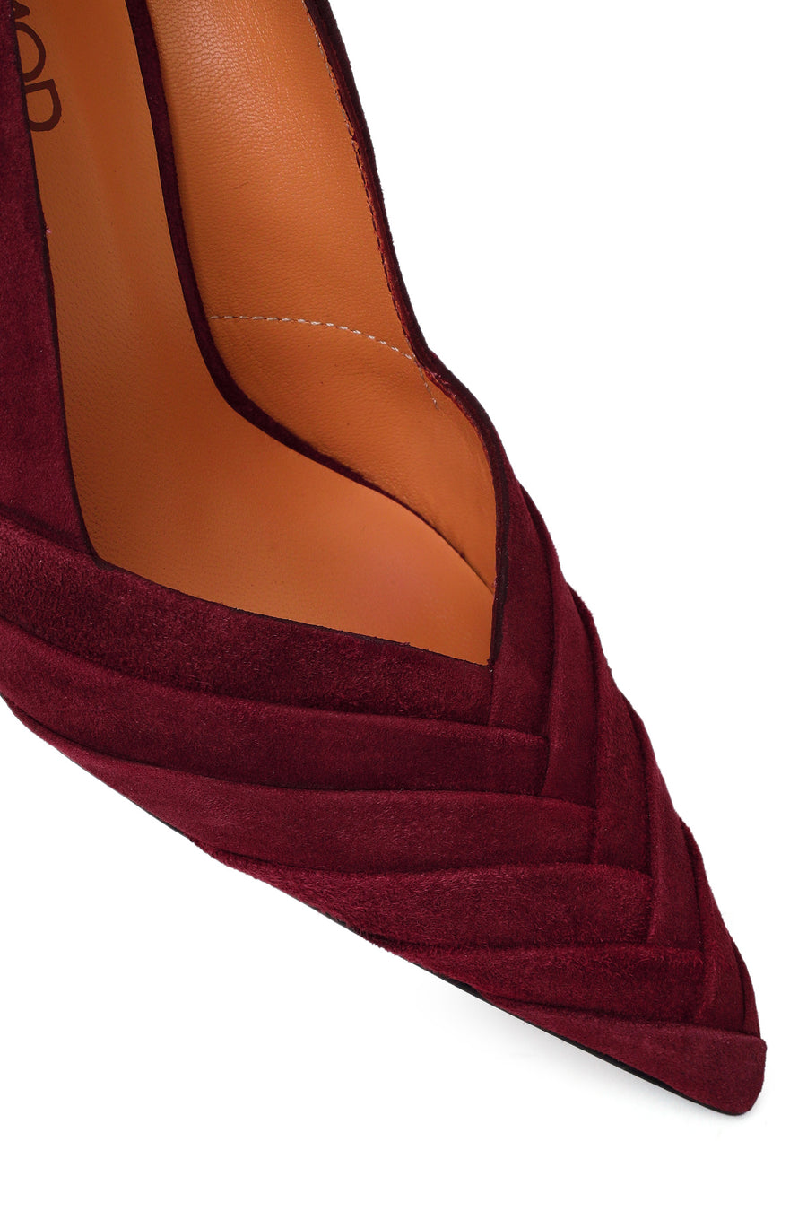Kadın Bordo İnce Topuklu Süet Deri Stiletto