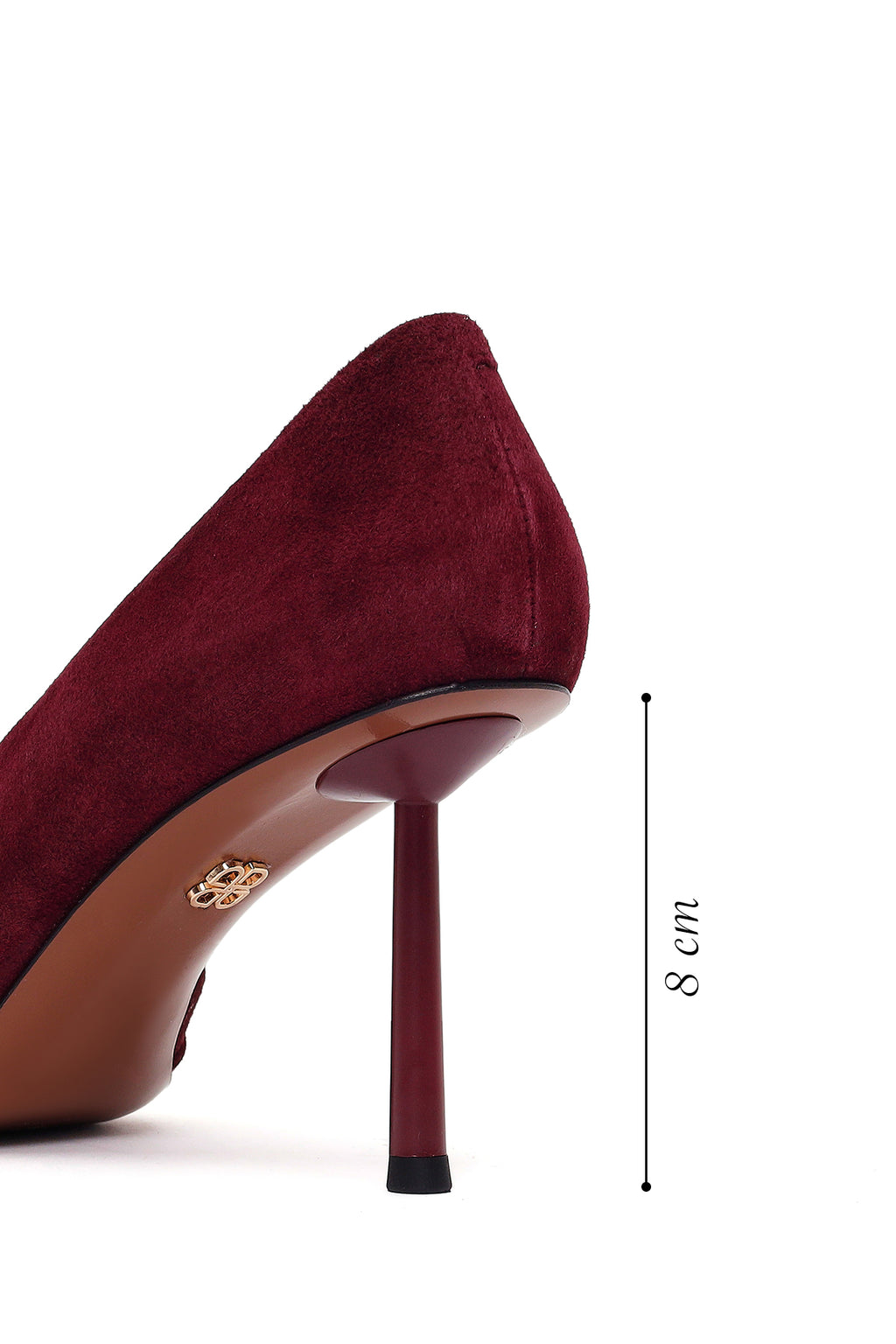 Kadın Bordo İnce Topuklu Süet Deri Stiletto