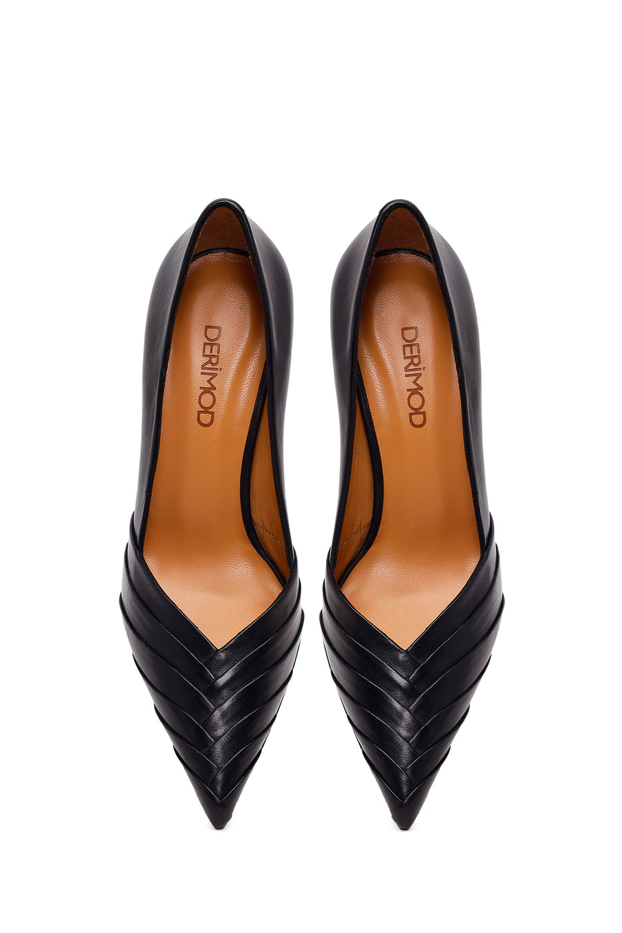 Kadın Siyah İnce Topuklu Deri Stiletto