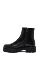 Derimod Gritty Woman Black Zipper Leather Bot | Derimod