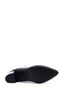 Derimod Gritti Woman Burgundy Zippered Thick Heel Patent Leather Leather Boat | Derimod