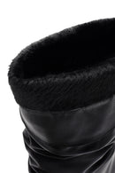 Women's Black High Thin Heel Leather Boot | Derimod