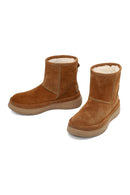 Kadın Taba Süet Deri Teddy Bot | Derimod