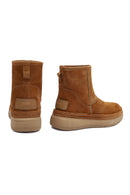 Kadın Taba Süet Deri Teddy Bot | Derimod