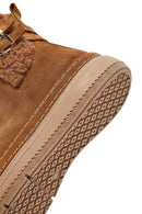 Kadın Taba Fermuarlı Süet Deri Teddy Bot | Derimod