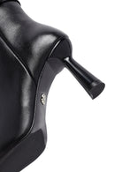 Kadın Siyah Fermuarlı İnce Topuklu Deri Bot | Derimod