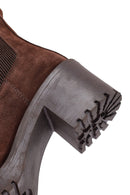 Kadın Kahverengi Kalın Topuklu Süet Deri Chelsea Bot | Derimod