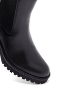 Kadın Siyah Kalın Topuklu Deri Chelsea Bot | Derimod