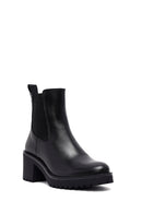 Kadın Siyah Kalın Topuklu Deri Chelsea Bot | Derimod