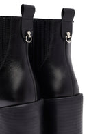 Kadın Siyah Kalın Topuklu Deri Chelsea Bot | Derimod
