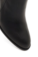Kadın Siyah Tokalı Fermuarlı Kalın Topuklu Deri Bot | Derimod