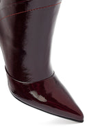 Kadın Bordo Yüksek İnce Topuklu Deri Bot | Derimod