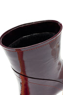 Kadın Bordo Yüksek İnce Topuklu Deri Bot | Derimod