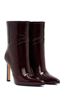 Kadın Bordo Yüksek İnce Topuklu Deri Bot | Derimod