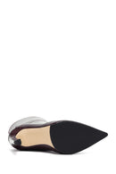 Kadın Bordo Yüksek İnce Topuklu Deri Bot | Derimod