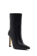 Kadın Siyah Yüksek İnce Topuklu Deri Bot | Derimod