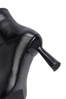 Kadın Siyah Fermuarlı Topuklu Deri Bot | Derimod