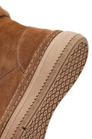 Kadın Taba Kalın Tabanlı Kürk Detaylı Süet Deri Bot | Derimod