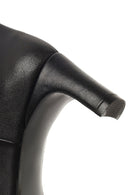 Kadın Siyah Kısa Kalın Topuklu Deri Bot | Derimod