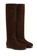 Kadın Kahverengi Süet Deri Çizme | Derimod