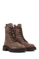 Kadın Vizon Fermuarlı Süet Deri Bot | Derimod