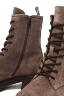 Kadın Vizon Fermuarlı Süet Deri Bot | Derimod