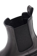 Women's Black Thick-Soled Leather Chelsea Boot | Derimod