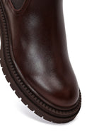 Kadın Kahverengi Kalın Tabanlı Deri Chelsea Bot | Derimod